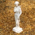 Outdoor Garden Statue Nymph Sculpture Goddess of Greek Mythology Roman Style Outdoor Patio Yard Lawn Porch Decor 32 Inch Ivory