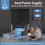 Smart Automatic Cat Feeders: WiFi Pet Feeder with APP Control for Remote Feeding. Detachable for Easy Clean. Automatic Cat Food Dispenser with Alexa.1-30 Meals Per Day for Dog (6L/25Cup)