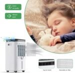Waykar 2500 Sq. Ft Home Dehumidifier with Drain Hose for Bedrooms. Basements. Bathrooms. and Laundry Rooms - with Intelligent Touch Control and 3 Air Outlets. 24 Hr Timer. and 0.58 Gal Water Tank