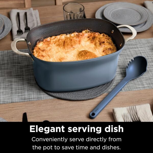 Ninja MC1001 Foodi PossibleCooker PRO 8.5 Quart Multi-Cooker. with 8-in-1 Slow Cooker. Dutch Oven. Steamer. Glass Lid Integrated Spoon. Nonstick. Oven Safe Pot to 500??F. Sea Salt Gray